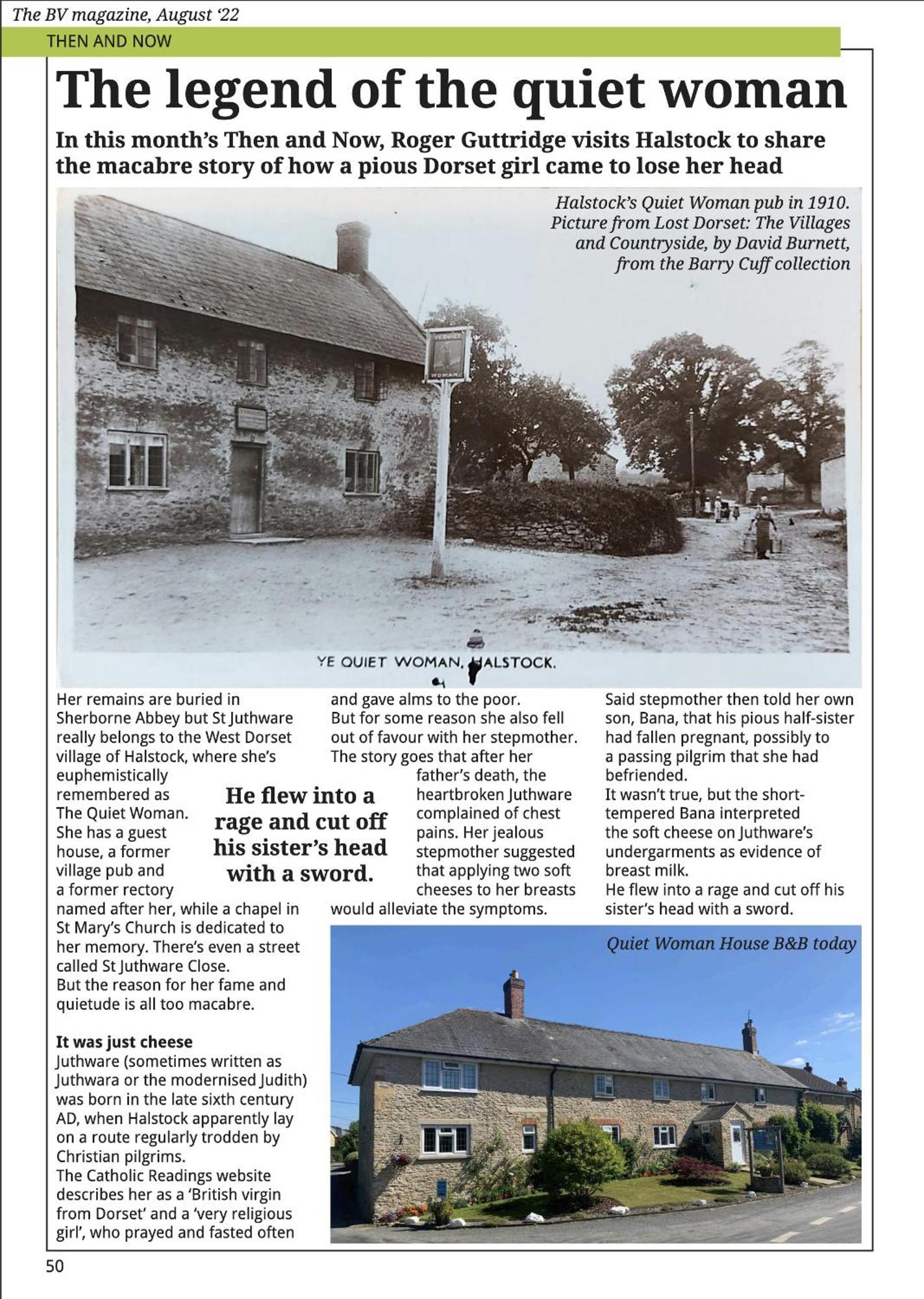 Bed and Breakfast Quiet Woman House Halstock Esterno foto